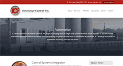 Desktop Screenshot of innovativecontrolinc.com