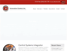 Tablet Screenshot of innovativecontrolinc.com